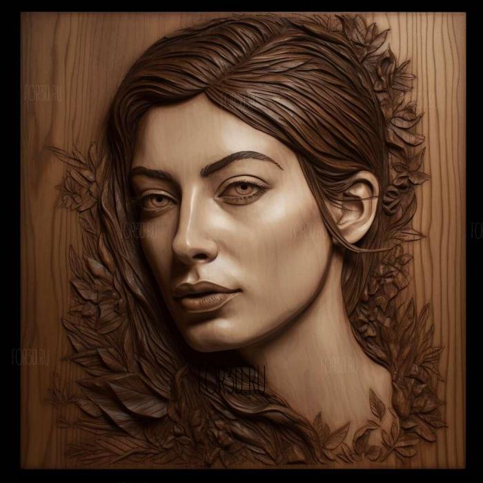 Anne Hathaway 4 stl model for CNC